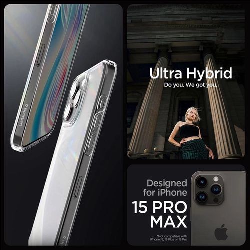 Spigen Ultra Hybrid Case for iPhone 15 Pro Max - Clear Matte, Spigen 8809896749169 8809896749169