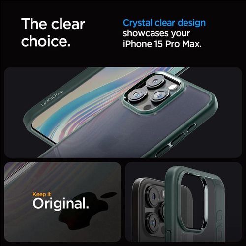 Spigen Ultra Hybrid iPhone 15 Pro Max Case - Dark Green, Spigen 8809896749183 8809896749183