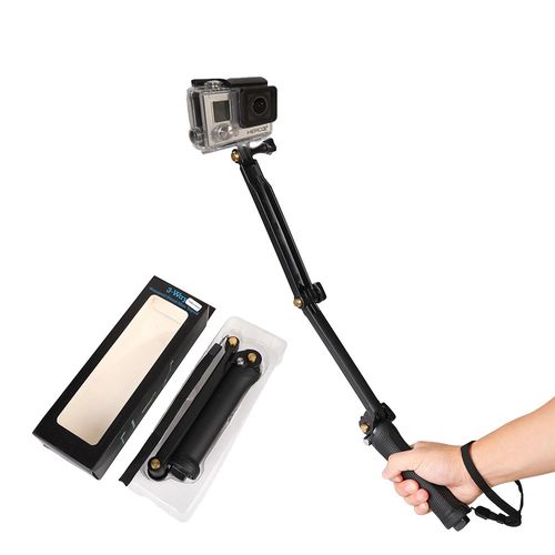 3 in 1 Monopod Tripod with Selfie Stick for GoPro - Black, Hurtel 5907769358784 5907769358784