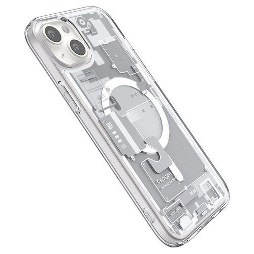 Spigen Ultra Hybrid Mag Case with MagSafe for iPhone 15 - White (Zero One Pattern), Spigen 8809896753593 8809896753593