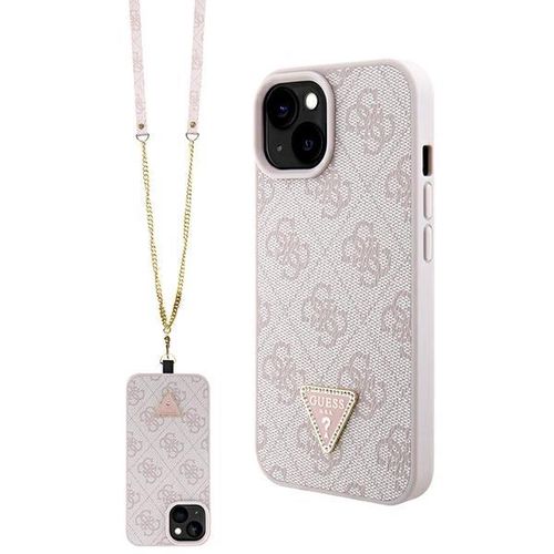 Guess GUHCP15MP4TDSCPP iPhone 15 Plus 6.7&quot; pink/pink hardcase Crossbody 4G Metal Logo, Guess 3666339147235 3666339147235