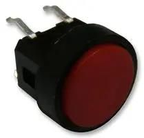 SWITCH, PUSH BUTTON, ROUND, SPST, RED TS0B23