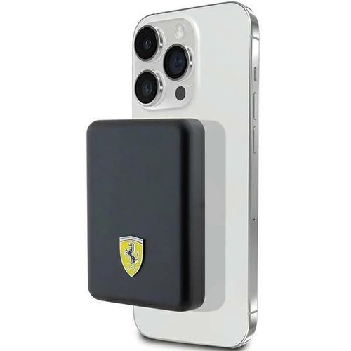 Powerbank Ferrari Metal Logo MagSafe 15W 5000mAh - black, Ferrari 3666339170875 3666339170875