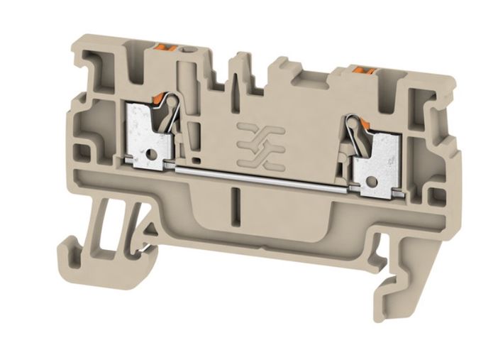 Feed-through terminal, PUSH IN, 1.5 mm², 500 V, 17.5 A, dark beige A2C 1.5, Weidmuller 1552790000 4050118359879