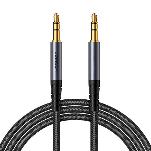 Joyroom stereo audio cable AUX 3.5 mm mini jack 1.2m black (SY-A08), Joyroom 6956116773809 6956116773809