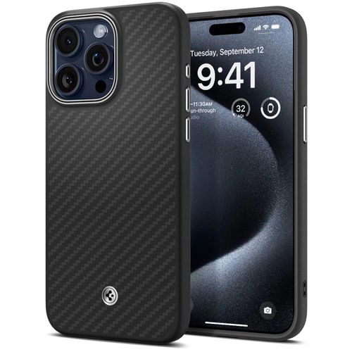 Spigen Enzo Aramid Mag Case with MagSafe for iPhone 15 Pro - Matte Black, Spigen 8809896753661 8809896753661