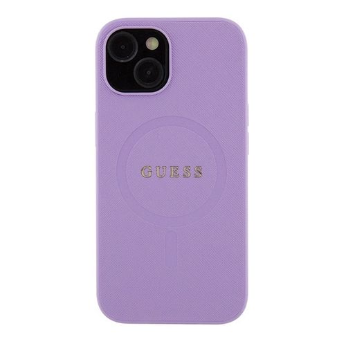 Guess Saffiano MagSafe case for iPhone 15 Plus - purple, Guess 3666339155919 3666339155919