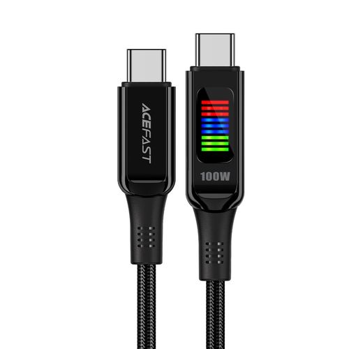 Acefast C7-03 USB-C USB-C 100W 1.2m cable with display - black, Acefast 6974316282778 6974316282778