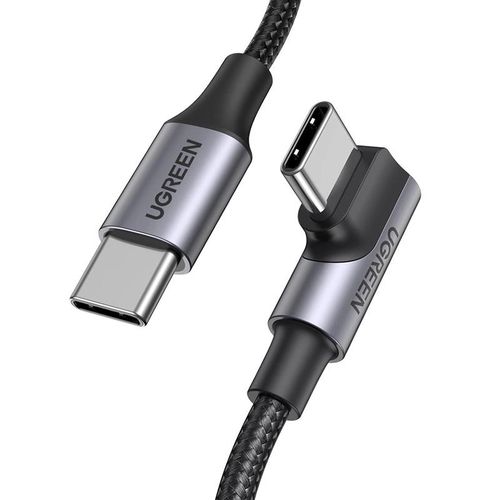 Ugreen US334 70645 USB-C (angled) / USB-C (straight) cable 100W PD 2m - black, Ugreen 6957303805501 6957303805501