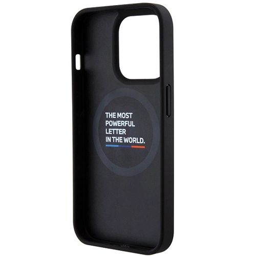 BMW Quilted Tricolor MagSafe case for iPhone 15 Pro - black, BMW 3666339145767 3666339145767