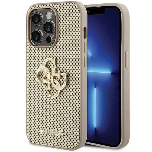 Guess Perforated 4G Glitter case for iPhone 15 Pro - gold, Guess 3666339151584 3666339151584