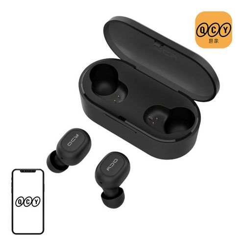 Wireless Earphones TWS QCY T2C Bluetooth V5.0 (black), QCY T2C-Black