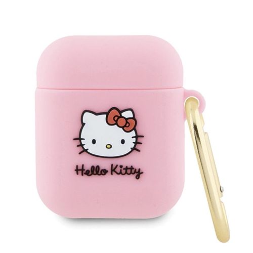 Hello Kitty Silicone 3D Kitty Head case for AirPods 1/2 - pink, Hello Kitty 3666339189679 3666339189679