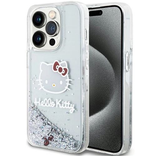 Hello Kitty Liquid Glitter Charms Kitty Head case for iPhone 13 Pro / 13 - silver, Hello Kitty 3666339186142 3666339186142