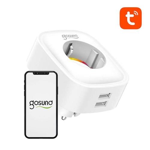 Smart plug WiFi Gosund SP112 2xUSB, 16A, Tuya, Gosund SP112