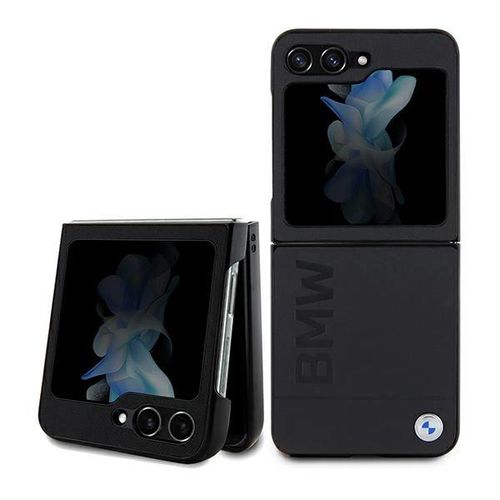 BMW Leather Hot Stamp case for Samsung Galaxy Z Flip 5 - black, BMW 3666339171995 3666339171995