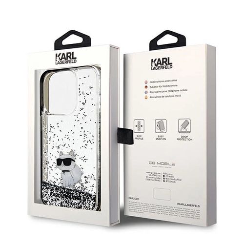 Karl Lagerfeld Liquid Glitter Choupette case for iPhone 14 Pro - transparent, Karl Lagerfeld 3666339164171 3666339164171