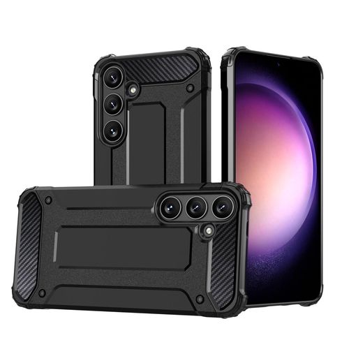 Hybrid Armor case for Xiaomi POCO C65 / Redmi 13C armored - black, Hurtel 5907769360121 5907769360121