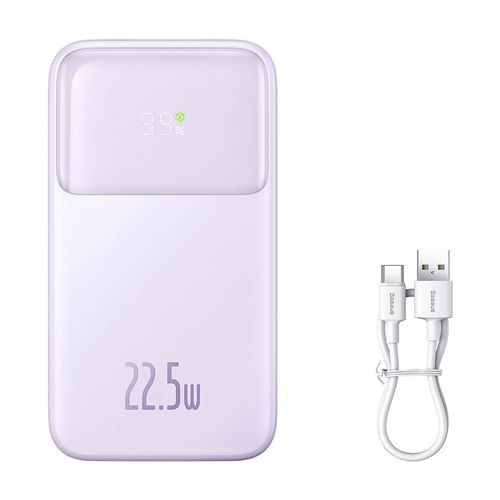 Baseus Comet Series powerbank with display 10000mAh 22.5W - purple + USB-A / USB-C cable, Baseus 6932172628772 6932172628772