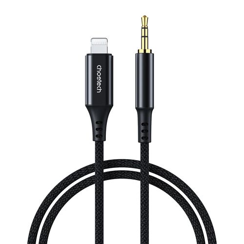 Choetech AUX007 Lighting / mini jack 3.5mm cable 1 m - black, Choetech 6932112103109 6932112103109