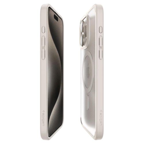 Spigen Ultra Hybrid Mag Case with MagSafe for iPhone 15 Pro - Matte Natural Titanium, Spigen 8809971221047 8809971221047