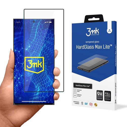 9H 3mk HardGlass Max Lite™ glass for Samsung Galaxy S24 Ultra, 3mk Protection 5903108544443 5903108544443