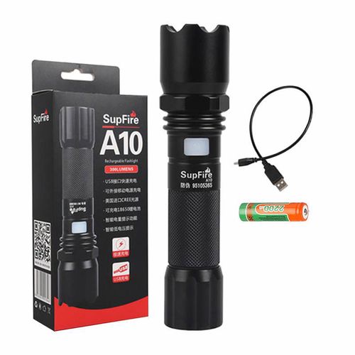 Flashlight Superfire A10, 550lm, USB, Superfire A10