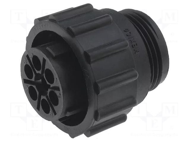 Connector: circular; plug; female; PIN: 7; w/o contacts; for cable TE Connectivity CPC-211399-1
