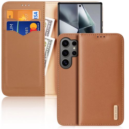 Dux Ducis Hivo case with flap and RFID blocker for Samsung Galaxy S24 Ultra - brown, Dux Ducis 6934913021859 6934913021859