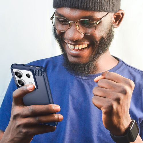 Carbon Case for Xiaomi Redmi Note 13 Pro+ - blue, Hurtel 9145576285336 9145576285336