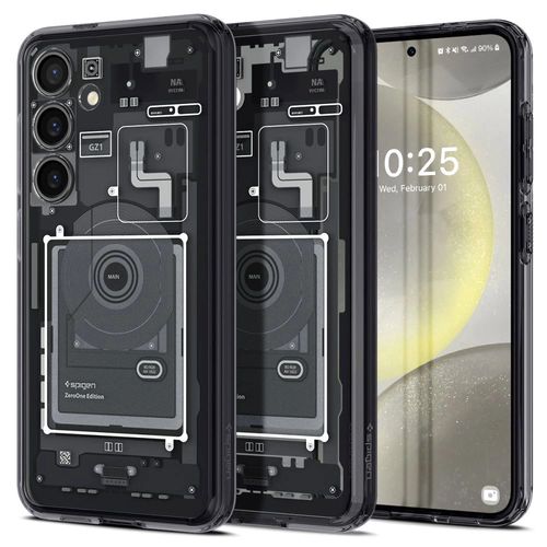Spigen Ultra Hybrid Case for Samsung Galaxy S24 - Dark Gray (Zero One Pattern), Spigen 8809971222280 8809971222280