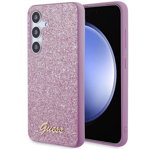 Guess Glitter Script case for Samsung Galaxy S24 - purple, Guess 3666339241339 3666339241339
