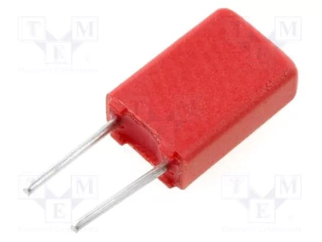 Capacitor: polyester; 100nF; 40VAC; 63VDC; 2.5mm; ±10%; 3x7.5x4.6mm WIMA MKS02-100N/63