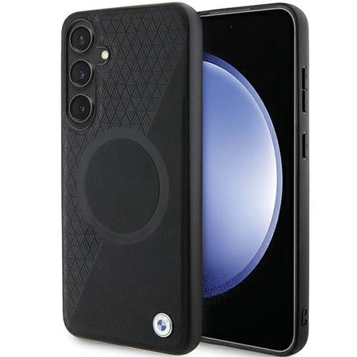 BMW BMHMS24M23RTPK S24+ S926 black/black hardcase Signature Leather Half Textured &amp; Circle MagSafe, BMW 3666339242602 3666339242602