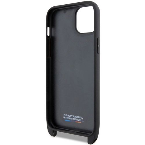 BMW M Edition Carbon Stripe &amp; Strap case for iPhone 15 Plus / 14 Plus - black, BMW 3666339235420 3666339235420