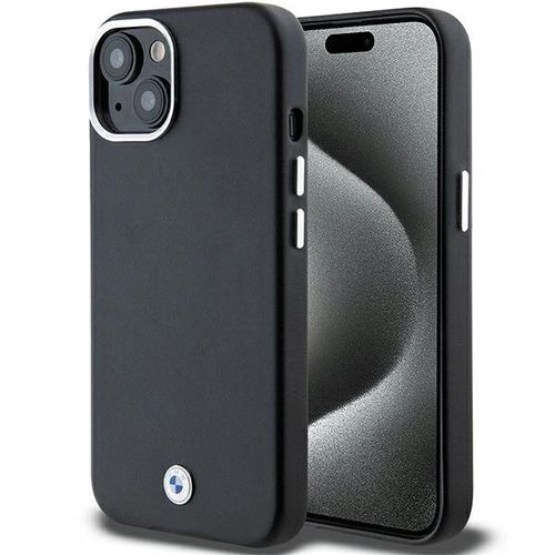 BMW Signature Wrapped Metal MagSafe Case for iPhone 15/14/13 - Black, BMW 3666339233259 3666339233259