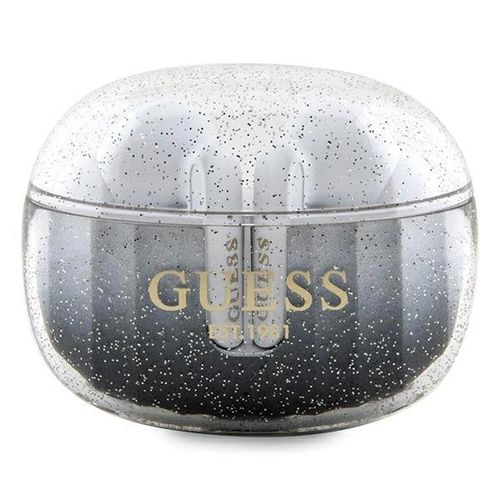 Guess Glitter Gradient TWS Bluetooth headphones with docking station - black, Guess 3666339210373 3666339210373