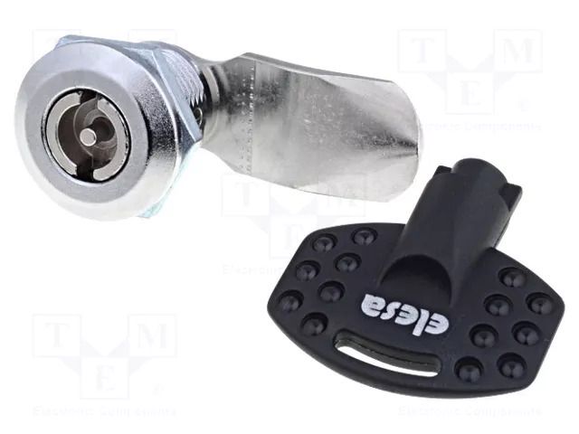 Lock; zinc alloy; 18mm; nickel; Actuator material: steel ELESA+GANTER CQ/A-M22X1.5-45-18