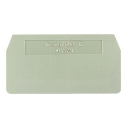 Partition plate (terminal), End and intermediate plate, 59.5 mm x 30.5 mm, dark beige Weidmuller 1608740000 04008190190859