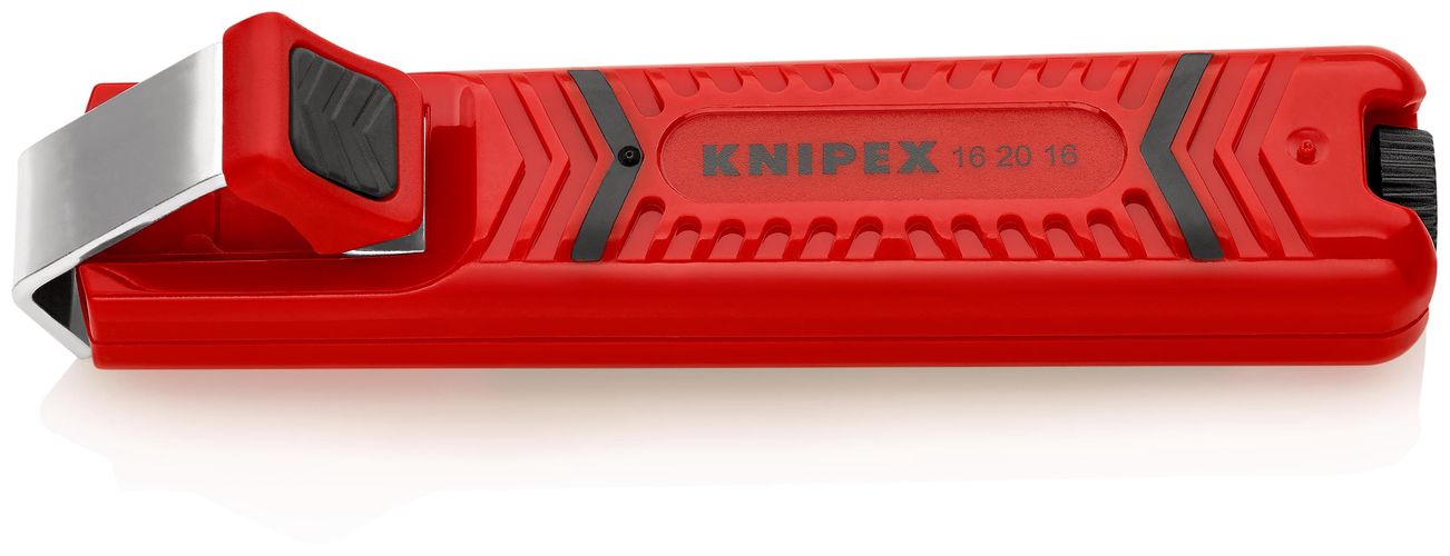 KNIPEX 16 20 16 SB Stripping Tool with scalpel blade shock-resistant plastic body 130 mm 16 20 16 SB 4003773060451