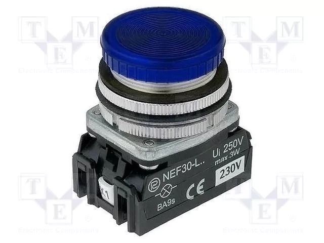 Control lamp; 30mm; NEF30; -15÷30°C; Illumin: LED,filament lamp PROMET NEF30-LPN220