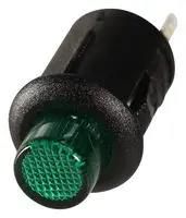 SWITCH, PUSH BUTTON, SPST, GREEN R13-548DL-05-BG