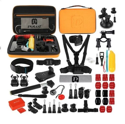 Set of 53 Puluz accessories for sports cameras PKT26, Puluz PKT26