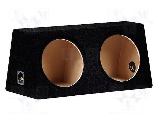 Car loudspeaker enclosure; MDF; black; 300mm; Grooving: 322mm BASSER OB.MDF.09.BK