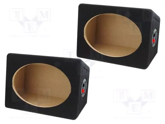 Car loudspeaker enclosure; MDF; black; 6x9"; 3.6l; Plating: fabric BASSER OB.MDF.10
