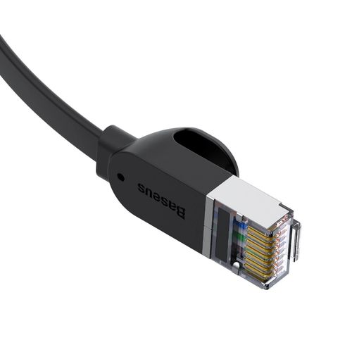 Baseus High Speed ​​flat Ethernet CAT6 RJ45 network cable 1m - black, Baseus PCWL-B01 PCWL-B01