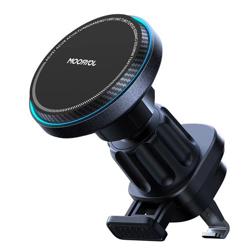 Joyroom car phone holder with wireless charger (MagSafe compatible) with air vent fan - black (JR-ZS387), Joyroom JR-ZS387 JR-ZS387