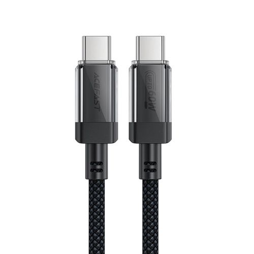 Acefast C12 USB-C / USB-C PD cable 60W 480Mb/with nylon braid - black, Acefast C12-03 C12-03