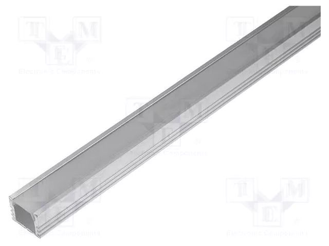 Profiles for LED modules; transparent; L: 2m; FPDS4; aluminium OPTOFLASH OF-PROFPDS4ALU-2