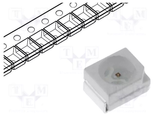 LED; red; SMD; 3528,PLCC2; 160÷350mcd; 1.8÷2.4VDC; 3.5x2.8x1.4mm OPTOFLASH OF-SMD3528RL